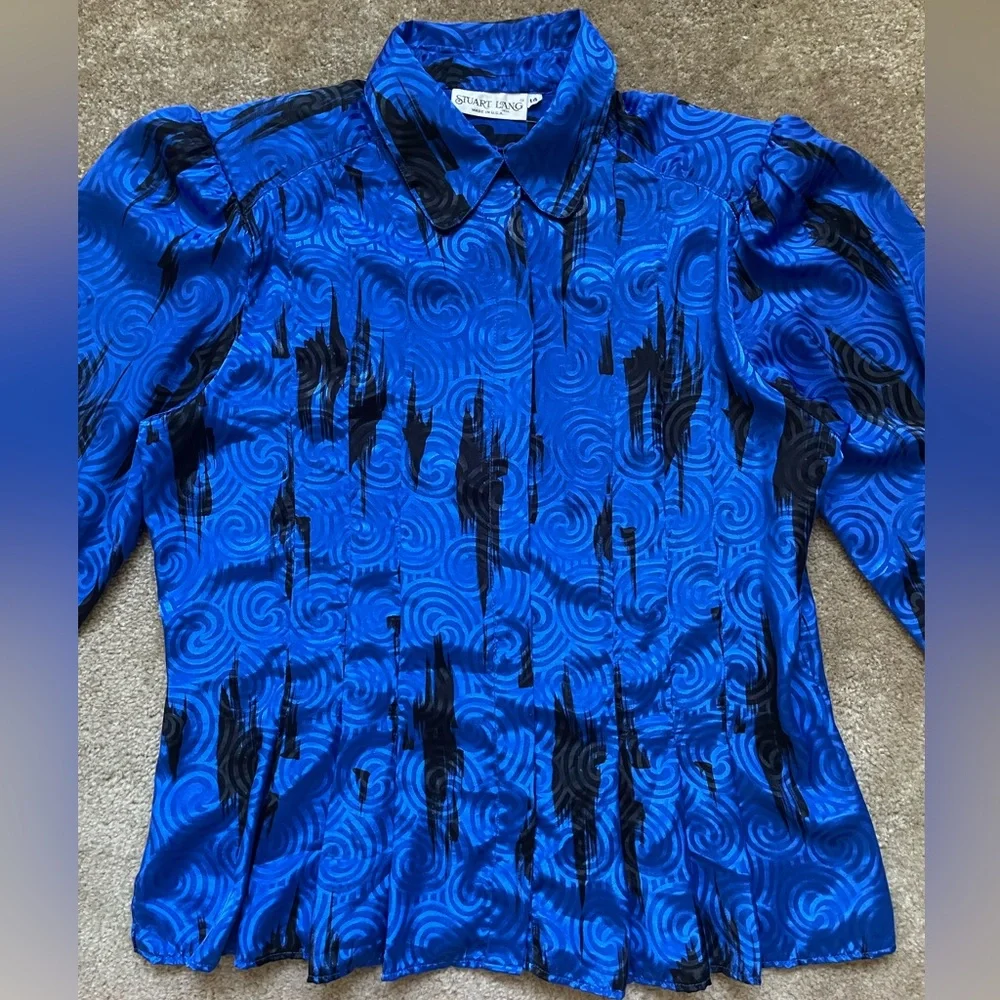 Vintage Stuart Lang Silk Blouse - Picture 3 of 7